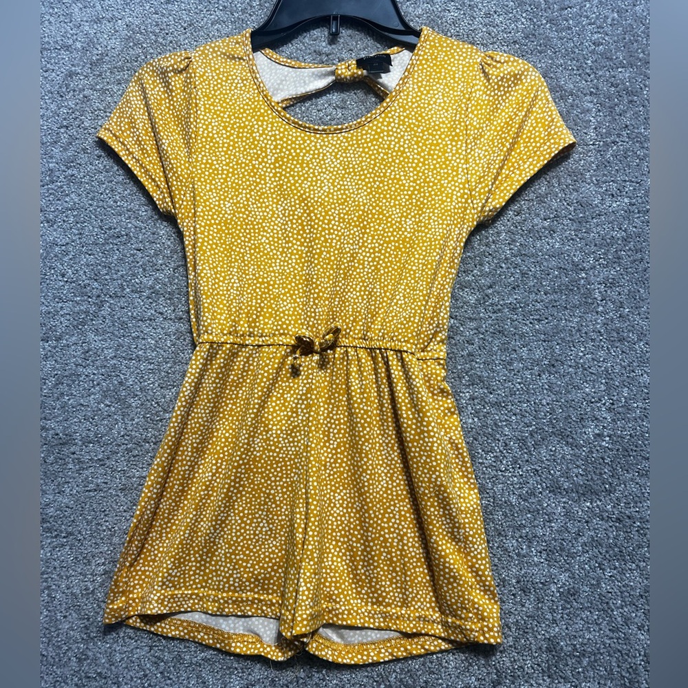 Picapino Girls Yellow Shorts Romper Yellow Dots Size 6X